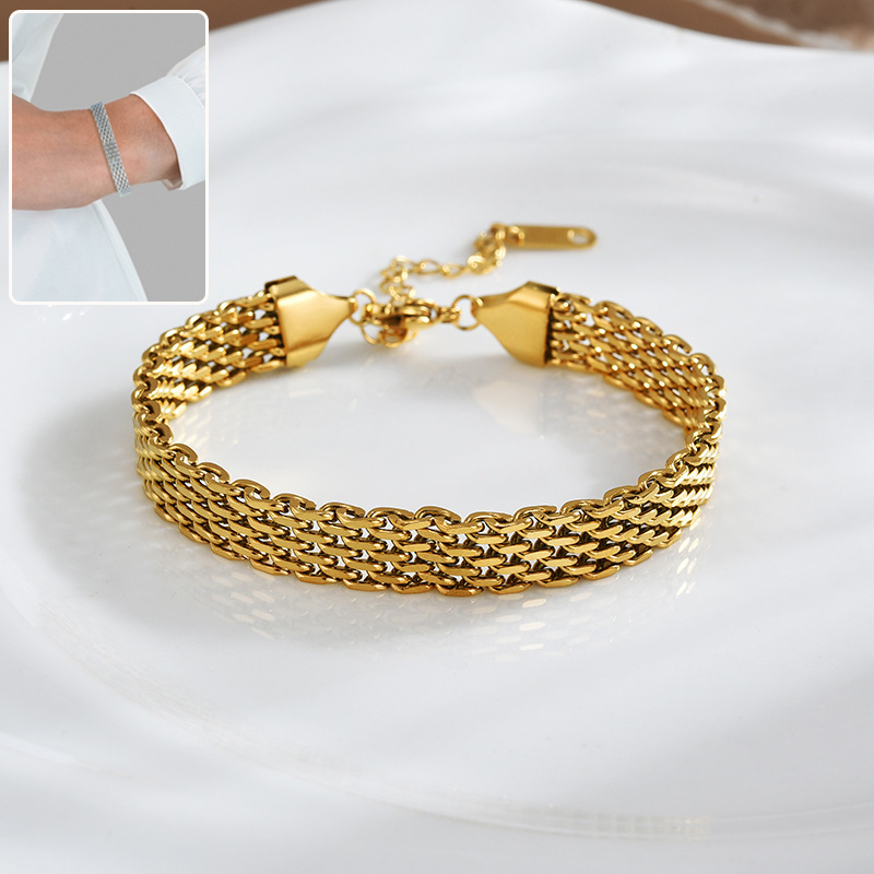 Pulseira Corrente Feminina — Dourada & Prateada