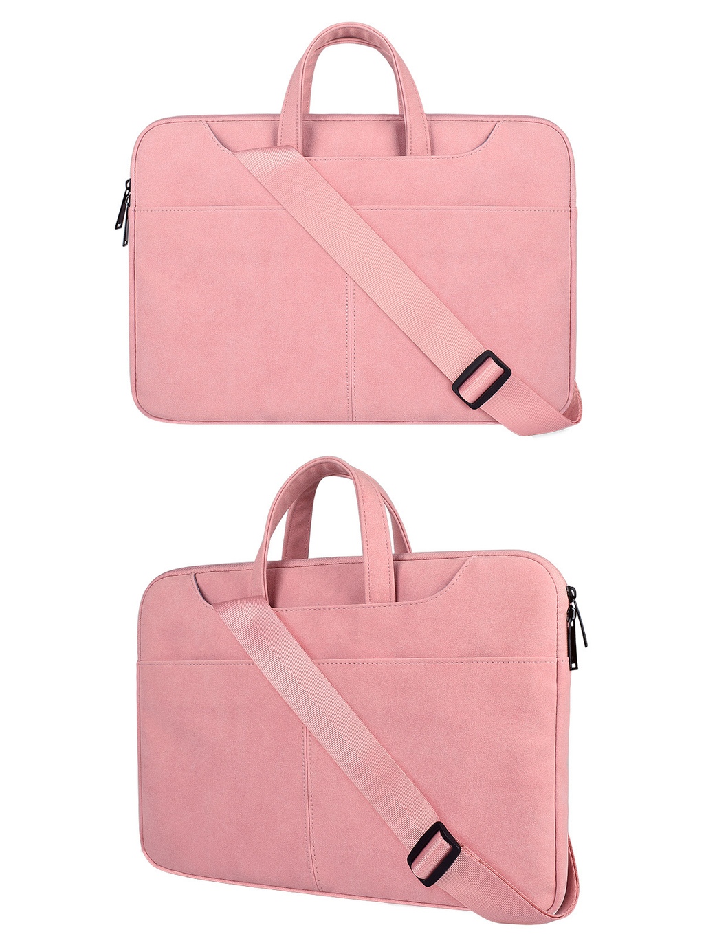 Bolsa para Notebook com Alça Transversal — Couro PU Fosco