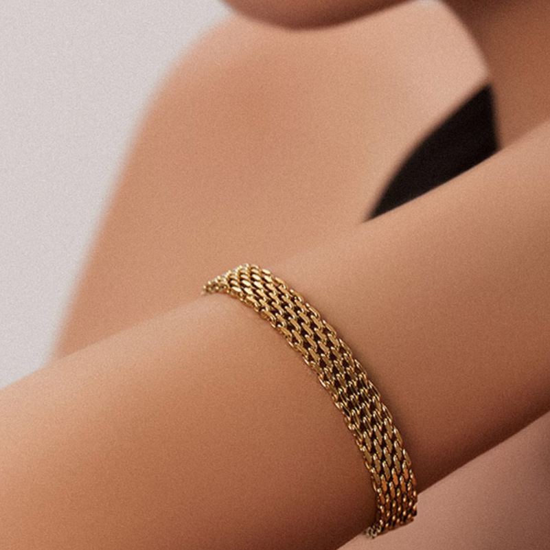 Pulseira Corrente Feminina — Dourada & Prateada