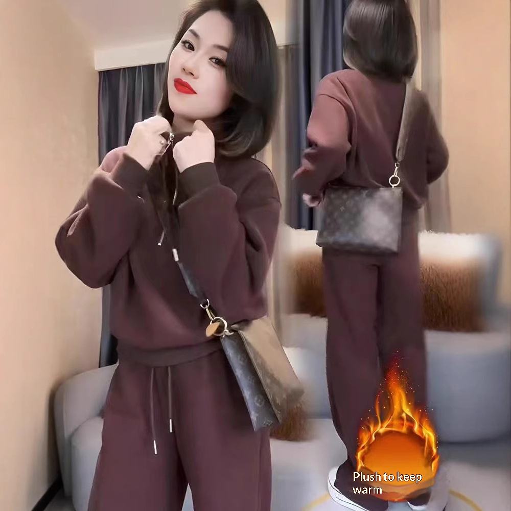 Conjunto Moletom Feminino Fleece com Capuz