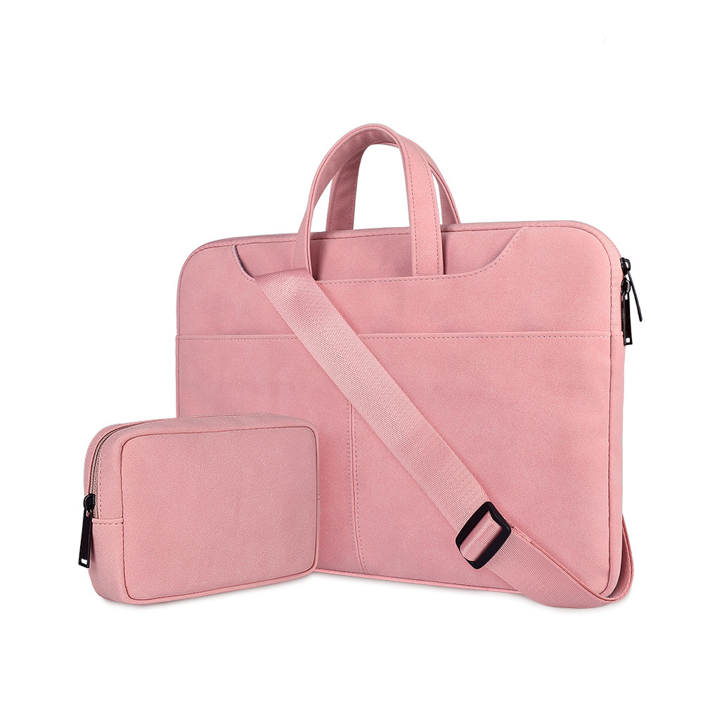 Bolsa para Notebook com Alça Transversal — Couro PU Fosco