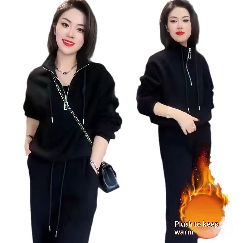 Conjunto Moletom Feminino Fleece com Capuz