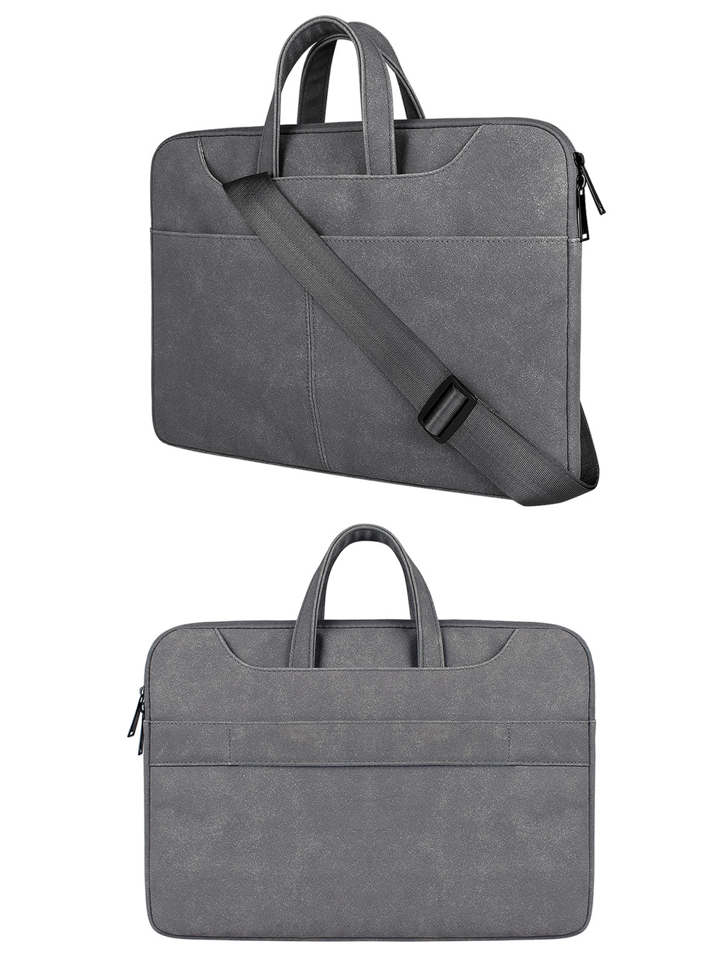 Bolsa para Notebook com Alça Transversal — Couro PU Fosco