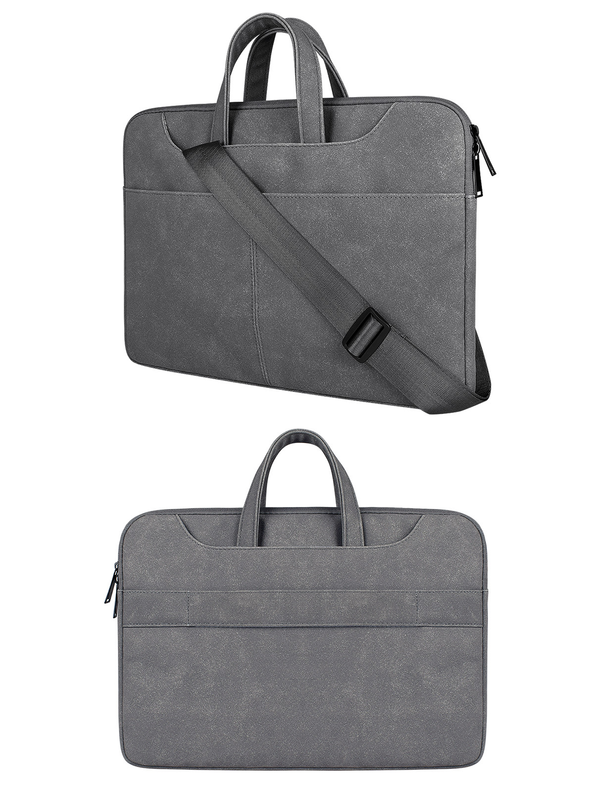 Bolsa para Notebook com Alça Transversal — Couro PU Fosco